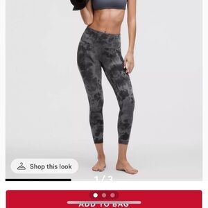 lululemon athletica Gray Tie-Dye Leggings